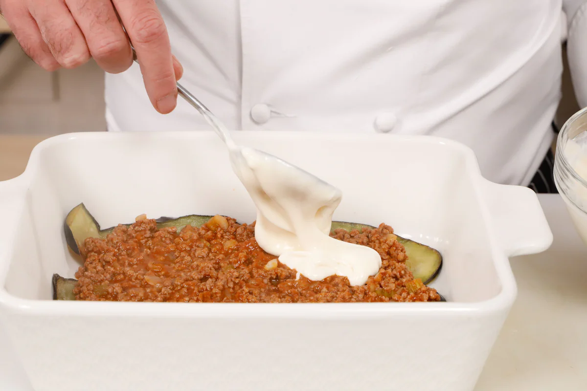 montare la moussaka