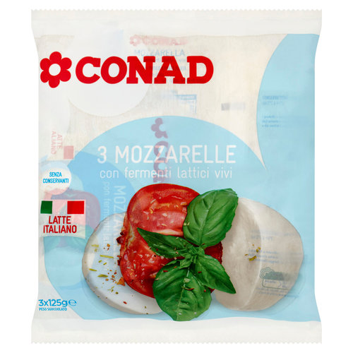 CONAD 3 Mozzarelle con fermenti lattici vivi 3 x 125 g-image