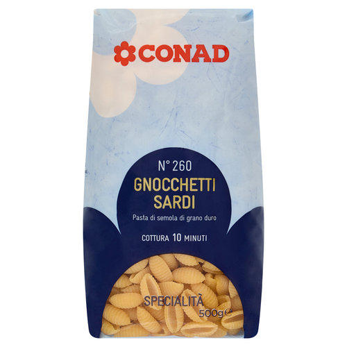 CONAD Pasta di Semola di Grano Duro Specialità N° 260 Gnocchetti Sardi 500 g-image